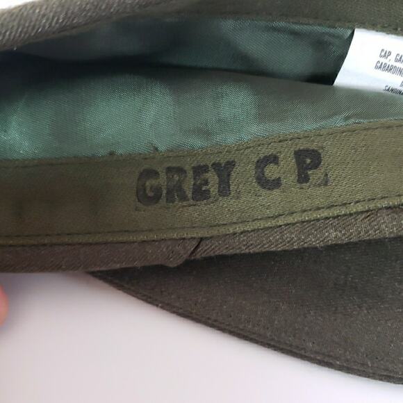 USMC Cap, Garrison, Man's Poly/Wool Green Class I Size 7 (8405-01-279-7657) - Picture 5 of 6